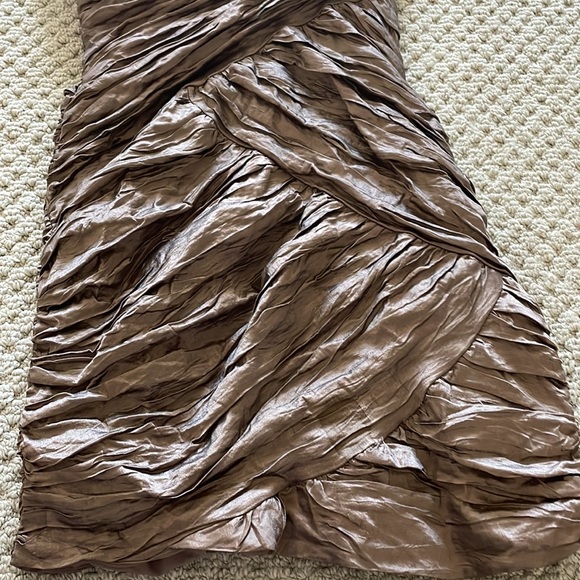 BCBG Maxizara Fatigue Brown Copper Evangeline Tearaway Dress - Picture 4 of 7